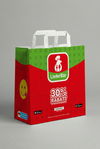 Düz Sap Kraft Çanta